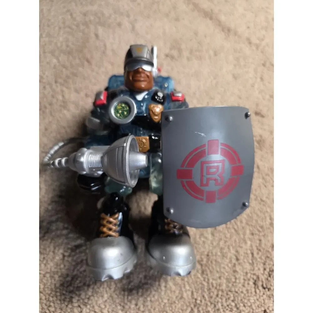 Fisher Price Rescue Heroes Jake Justice Voice Tech Figure Shield Backpack